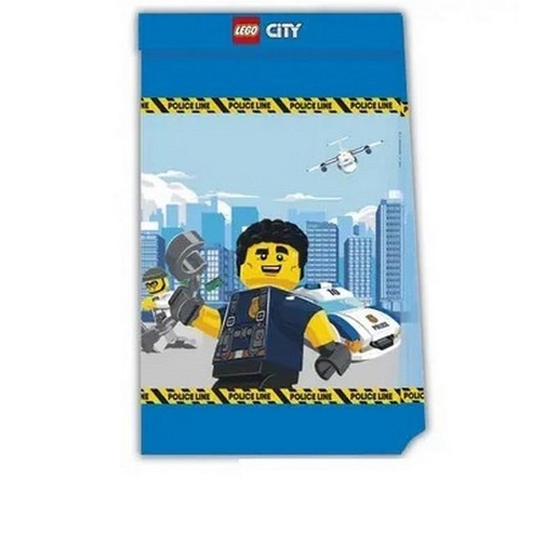 4 SACS EN PAPIER LEGO CITY