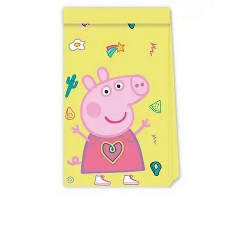 4 sacs en papier Peppa Pig