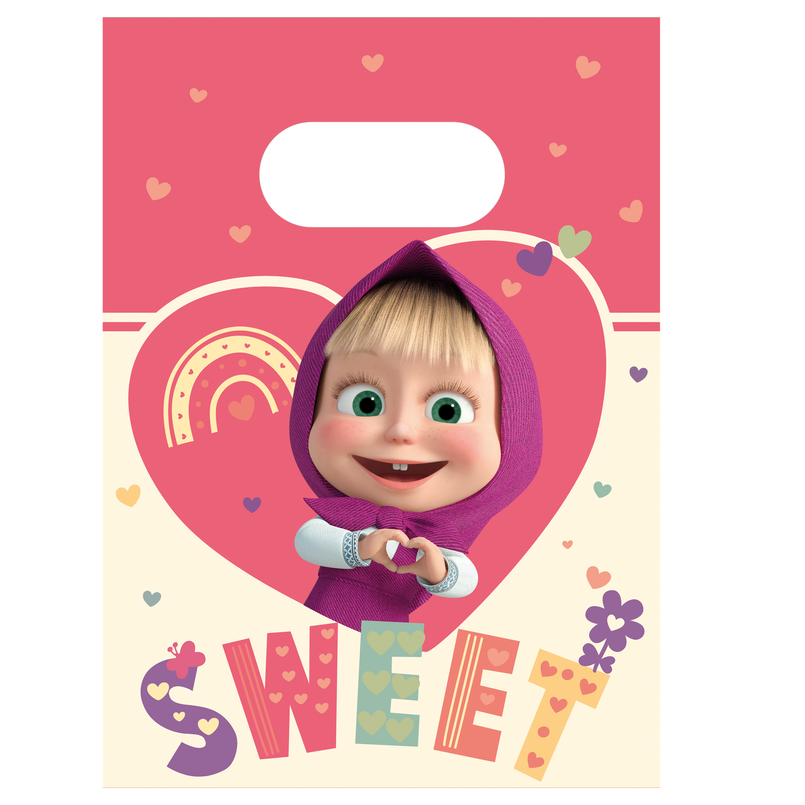 4 sacchetti di carta di Masha e Orso