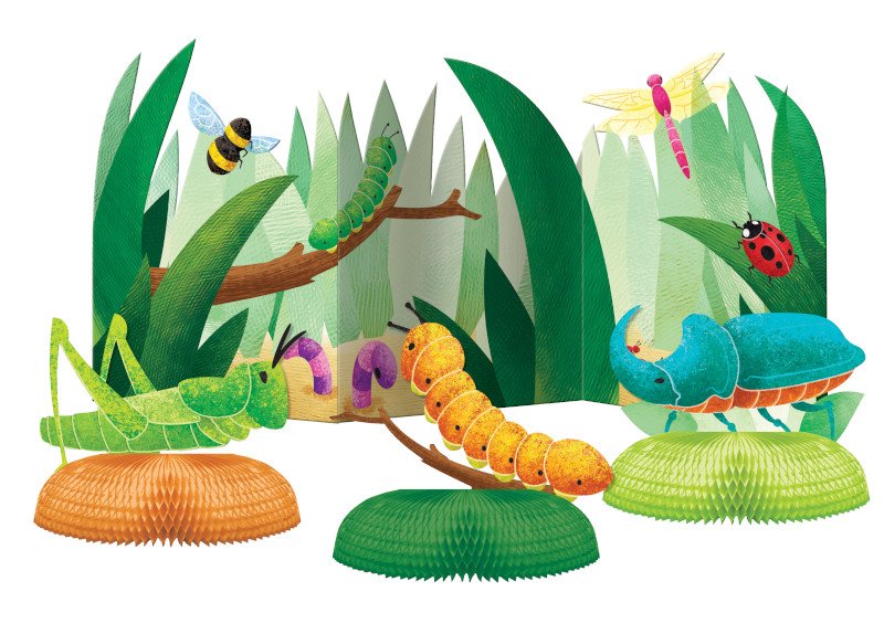 4 centrotavola con HC BIRTHDAY BUGS