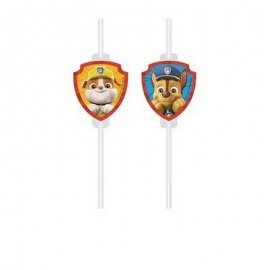 4 cannucce di carta Paw Patrol