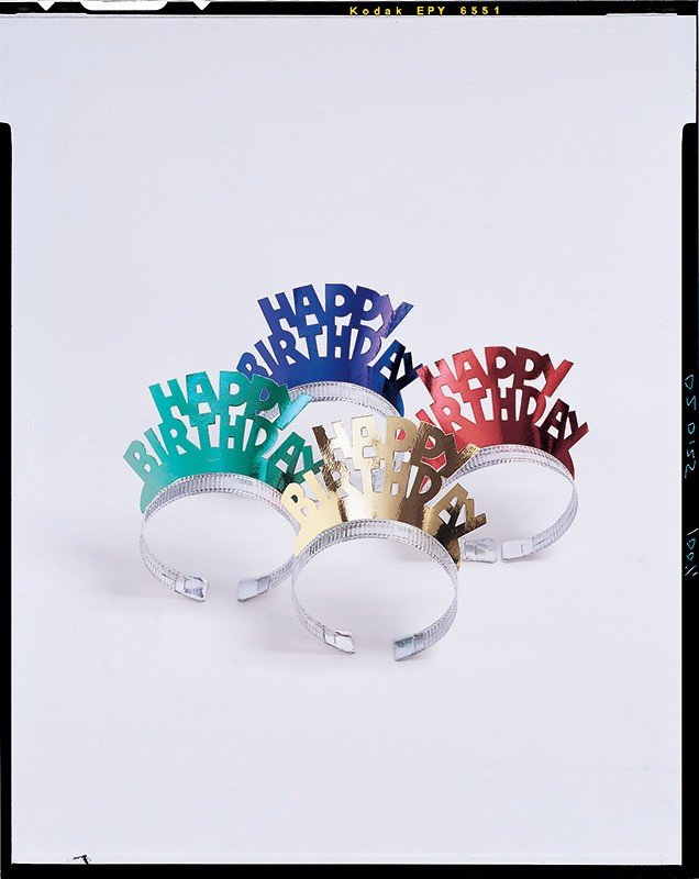 4 TIARA IN FOGLIO BUON COMPLEANNO