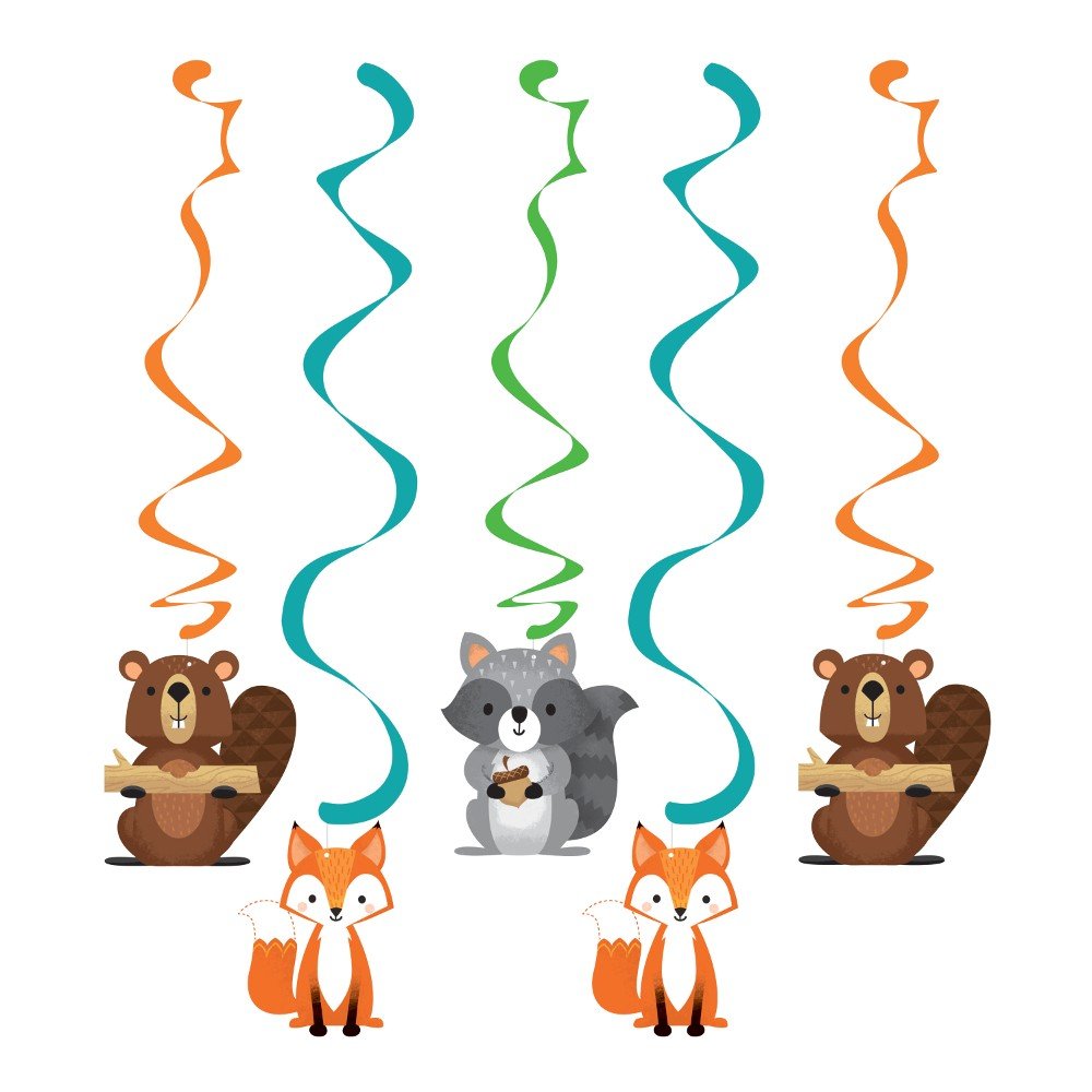 5 pendenti WOODLAND con animali della foresta