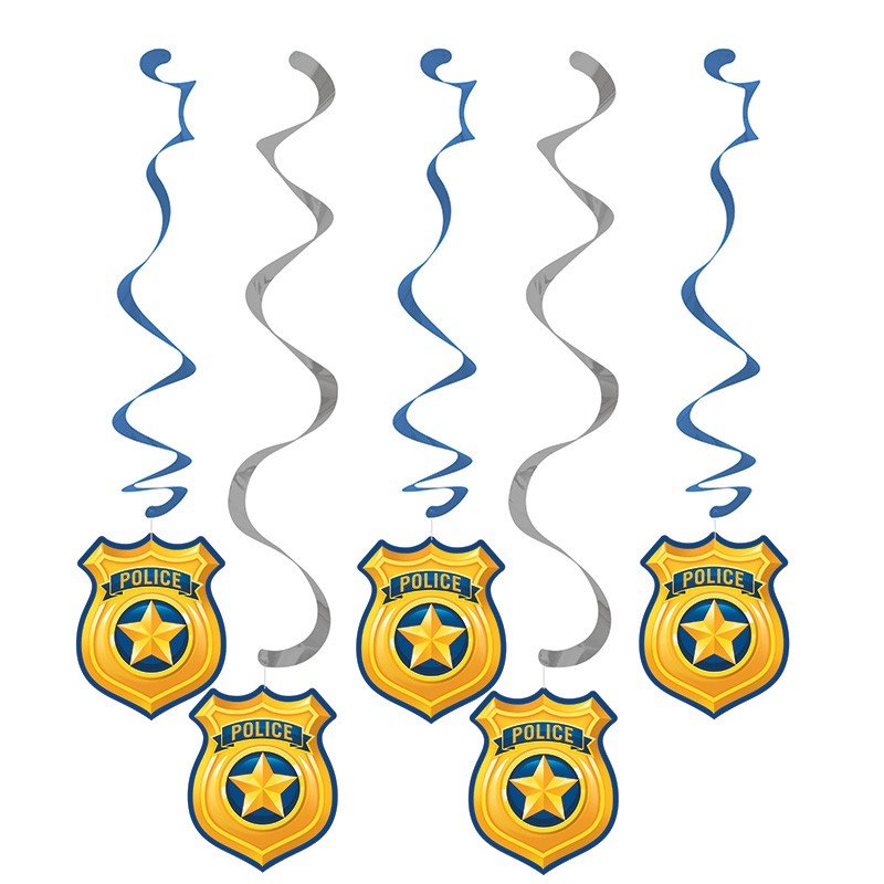 5 décorations suspendues pour une fête de police