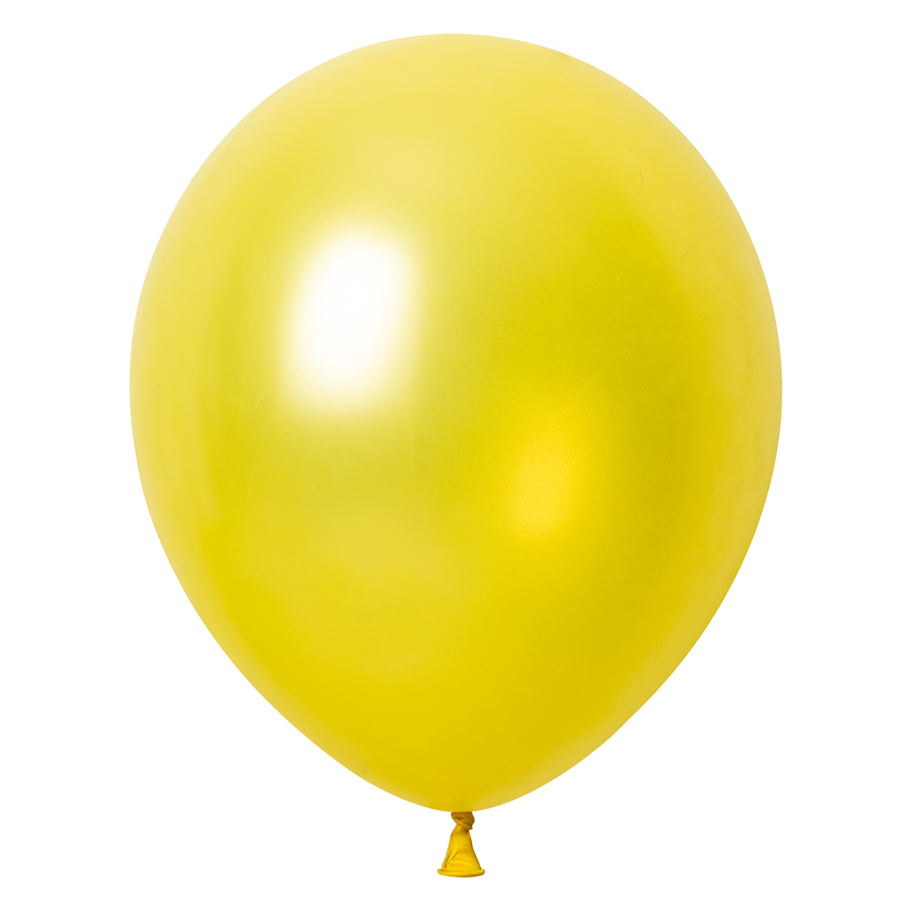 50 Globos Amarillo Metallic 30 cm