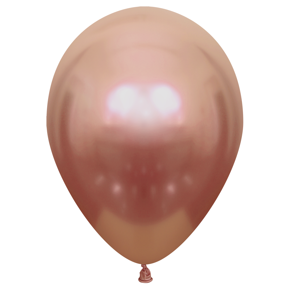 50 palloncini lucidi oro rosa da 30 cm