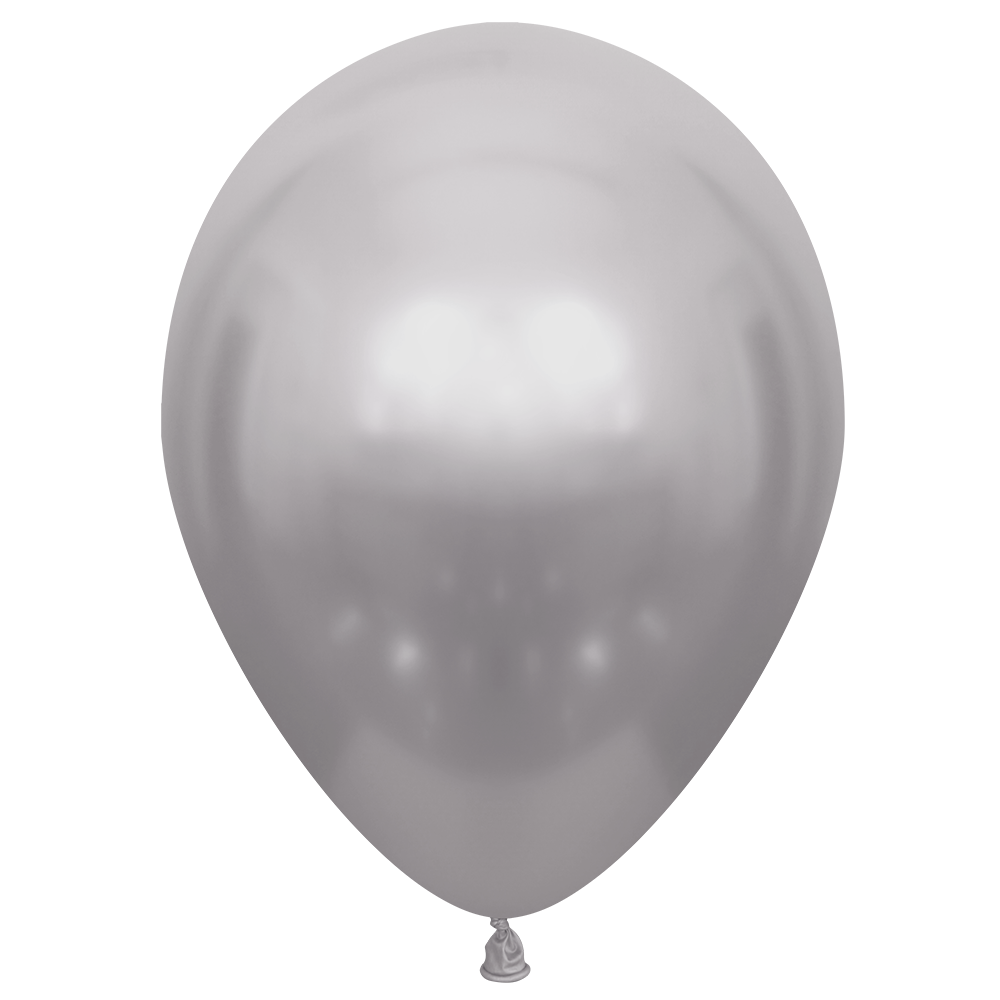 50 Globos Plata Glossy 30 cm