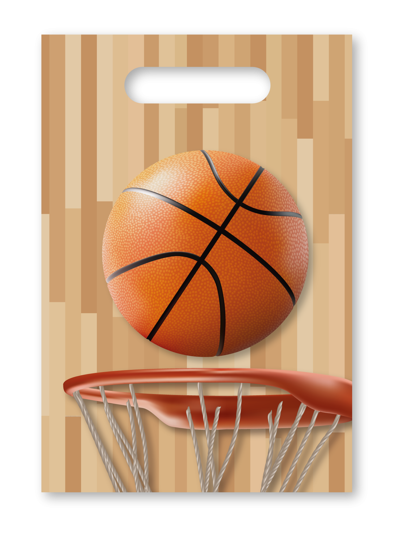 8 BOLSAS 23 x 16 SPORTS FANATIC BASKETBALL