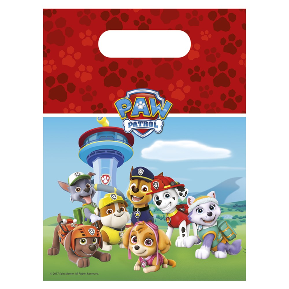 6 borse rettangolari Paw Patrol