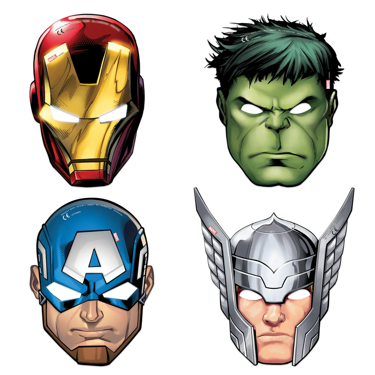 6 CARETAS AVENGERS