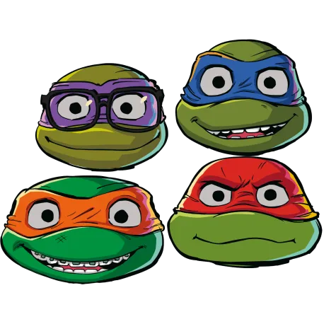 6 Caretas Tortugas Ninja