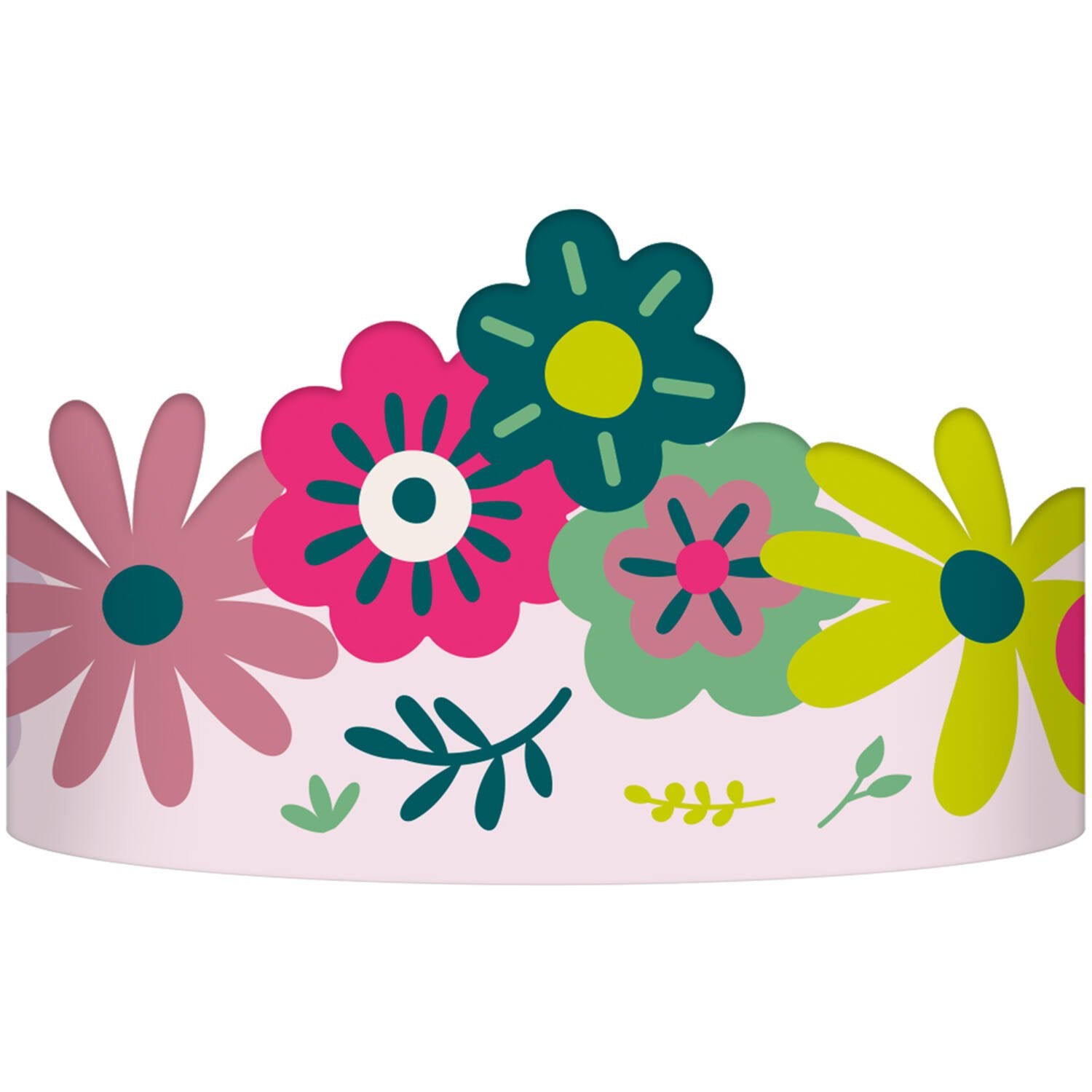 6 Coronas de Papel Flores