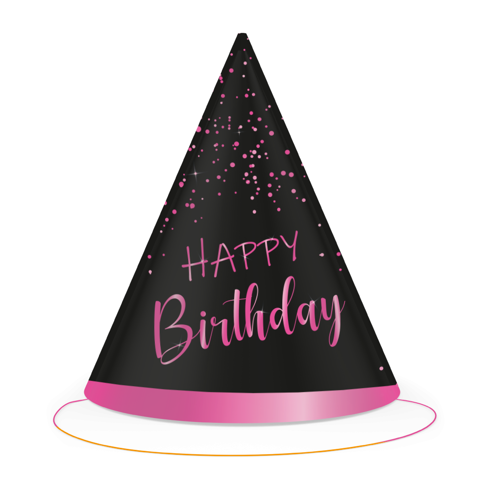 6 GORROS ELEGANT PINK