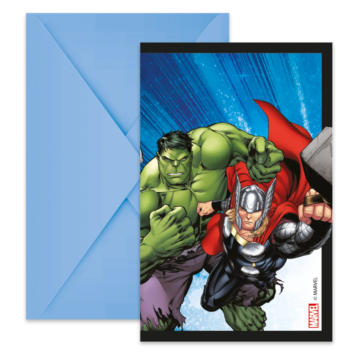 6 INVITACIONES AVENGERS EVERGREEN
