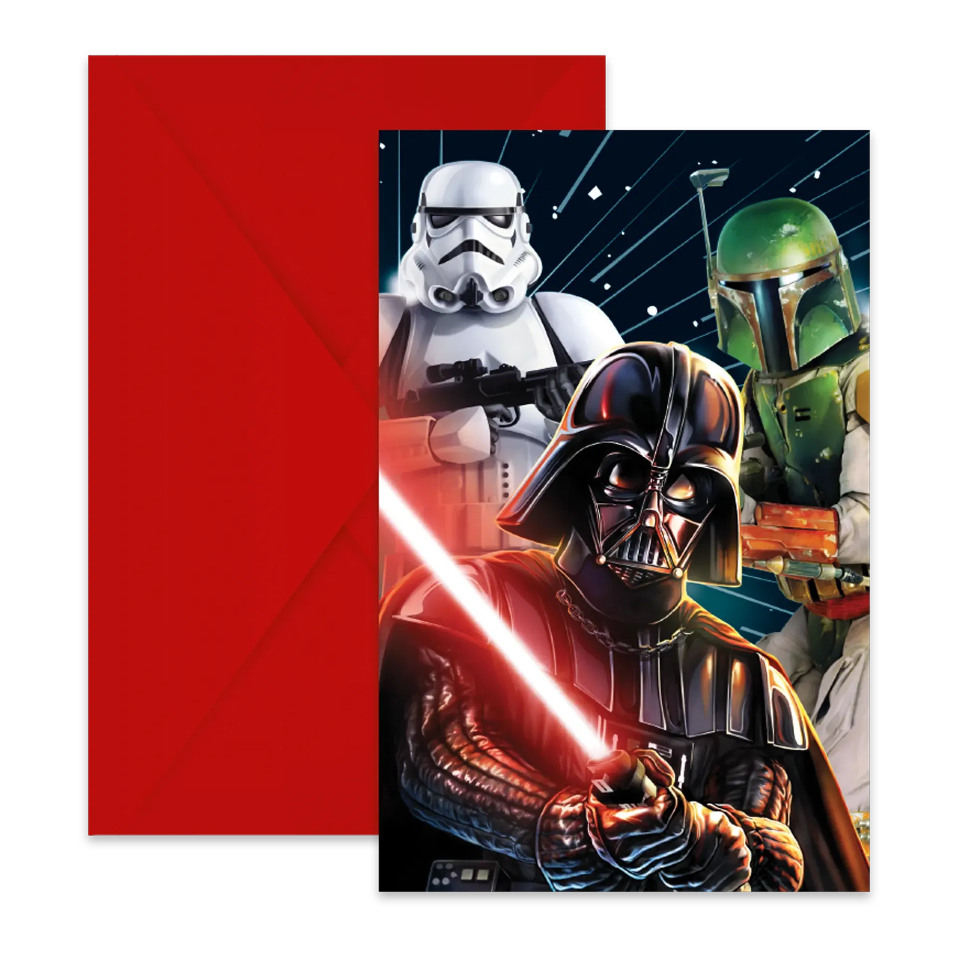 6 INVITACIONES STAR WARS