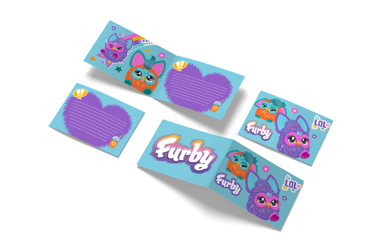6 Invitaciones Furby
