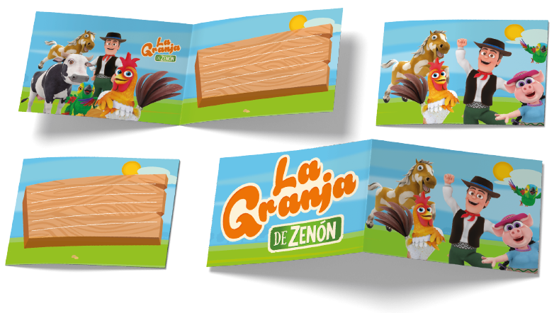 6 inviti Zenon's Farm 240 x 80 mm
