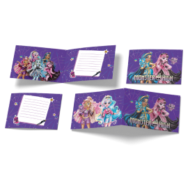 6 invitations Monster High 240 x 80 mm