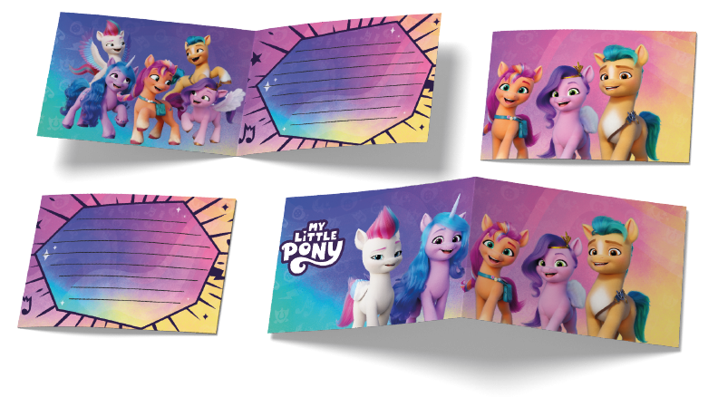 6 invitations My Little Pony 240 x 80 mm