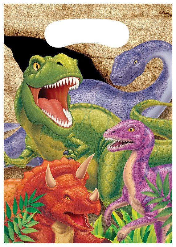 8 BORSE 23 x 16 DINO BLAST