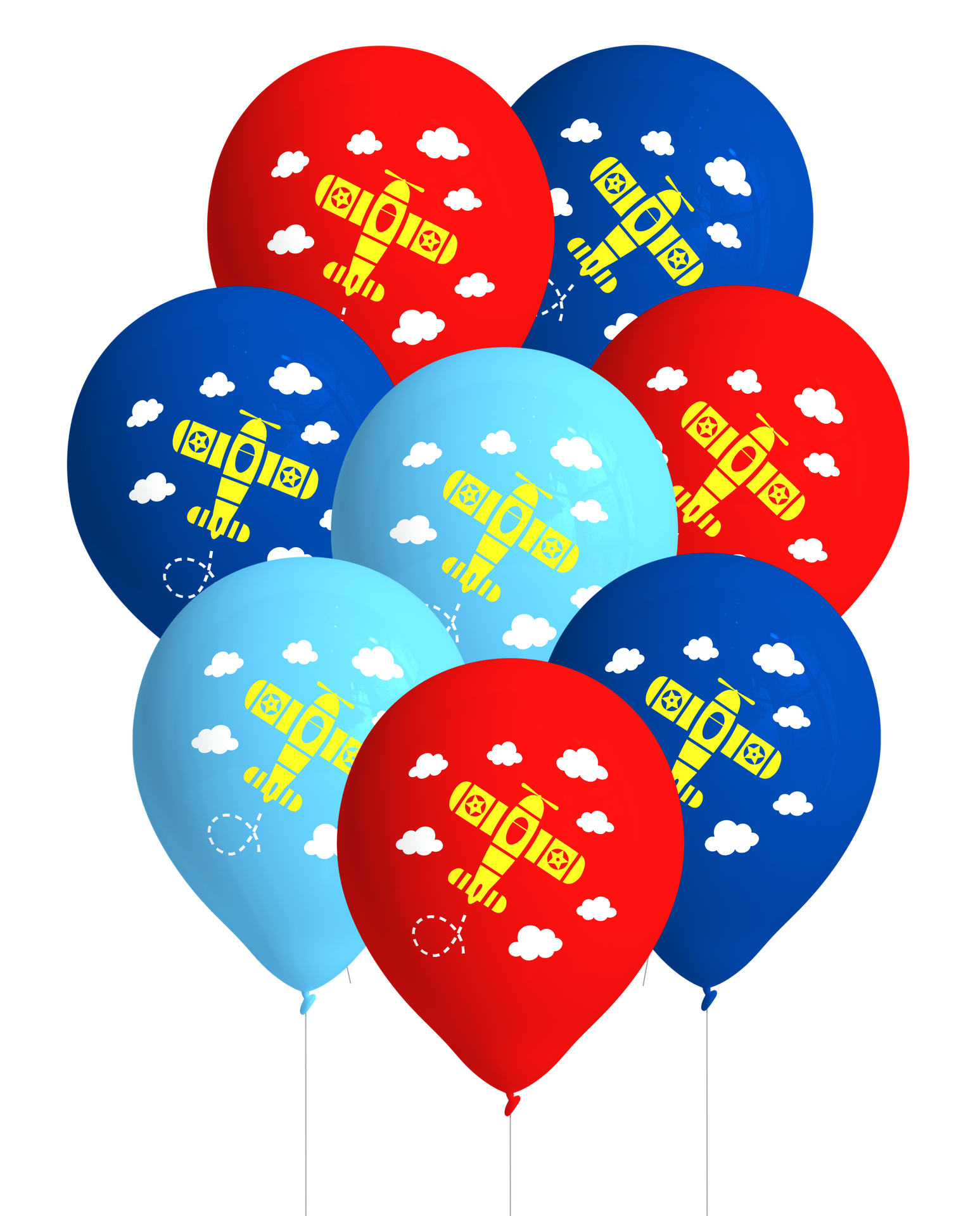 8 GLOBOS LATEX 27 CM LIL AIRPLANE