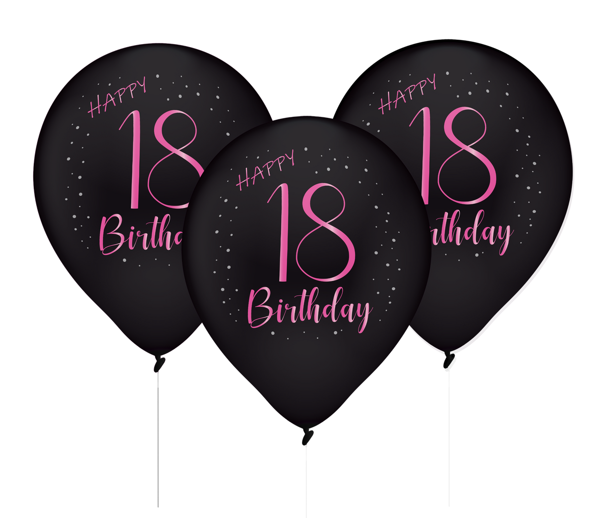 8 eleganti palloncini in lattice rosa per 18 anni