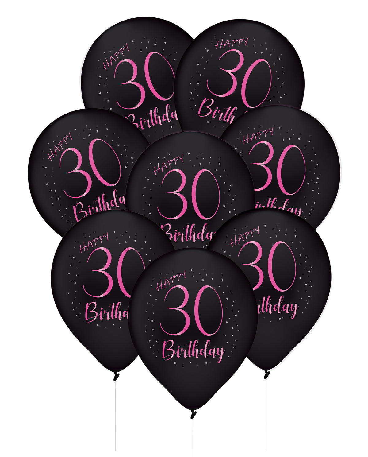 8 eleganti palloncini in lattice rosa per 30 anni