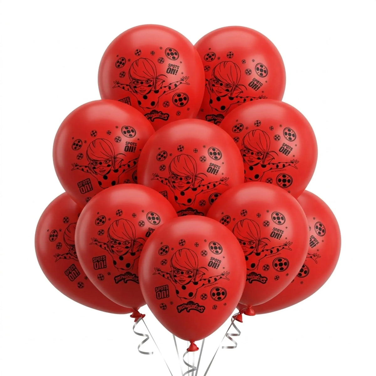8 Balões de látex Ladybug