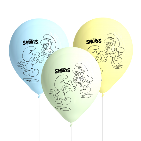 8 palloncini in lattice dei Puffi