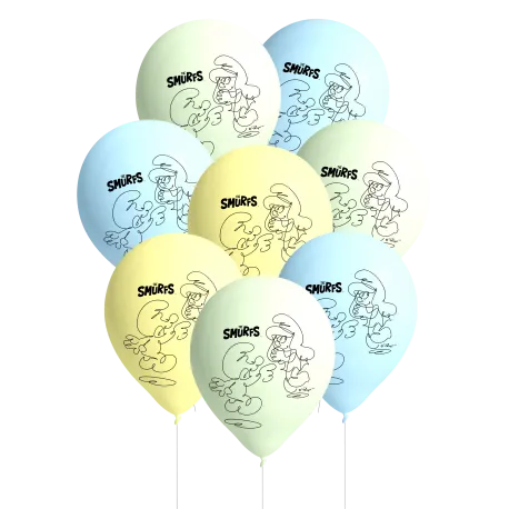 8 palloncini in lattice dei Puffi