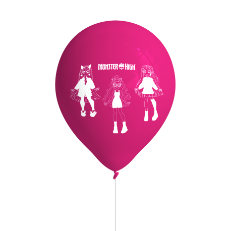 8 Globos Latex Monster High