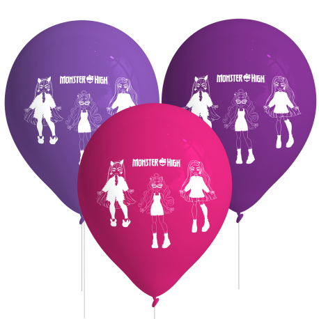 8 Globos Latex Monster High