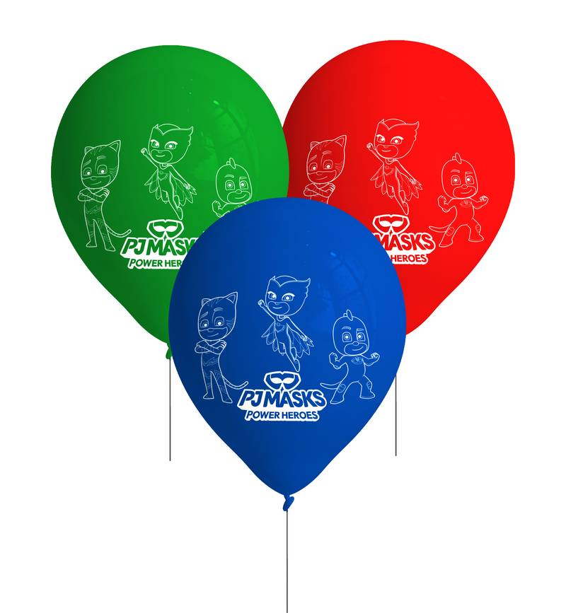 8 ballons en latex Pyjamasques