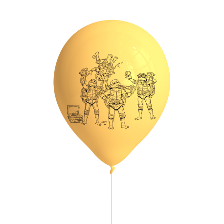 8 Globos Latex Tortugas Ninja
