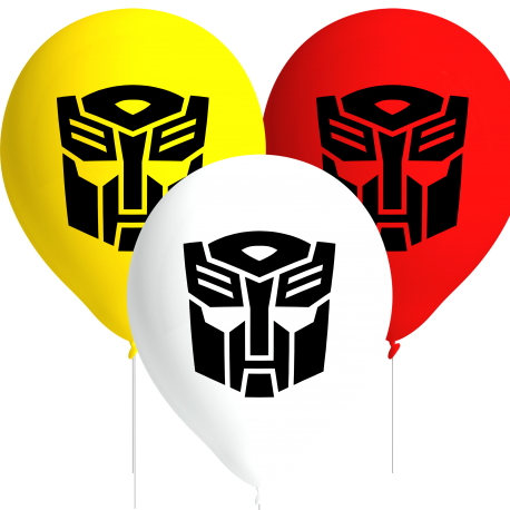 8 Globos Latex Transformers
