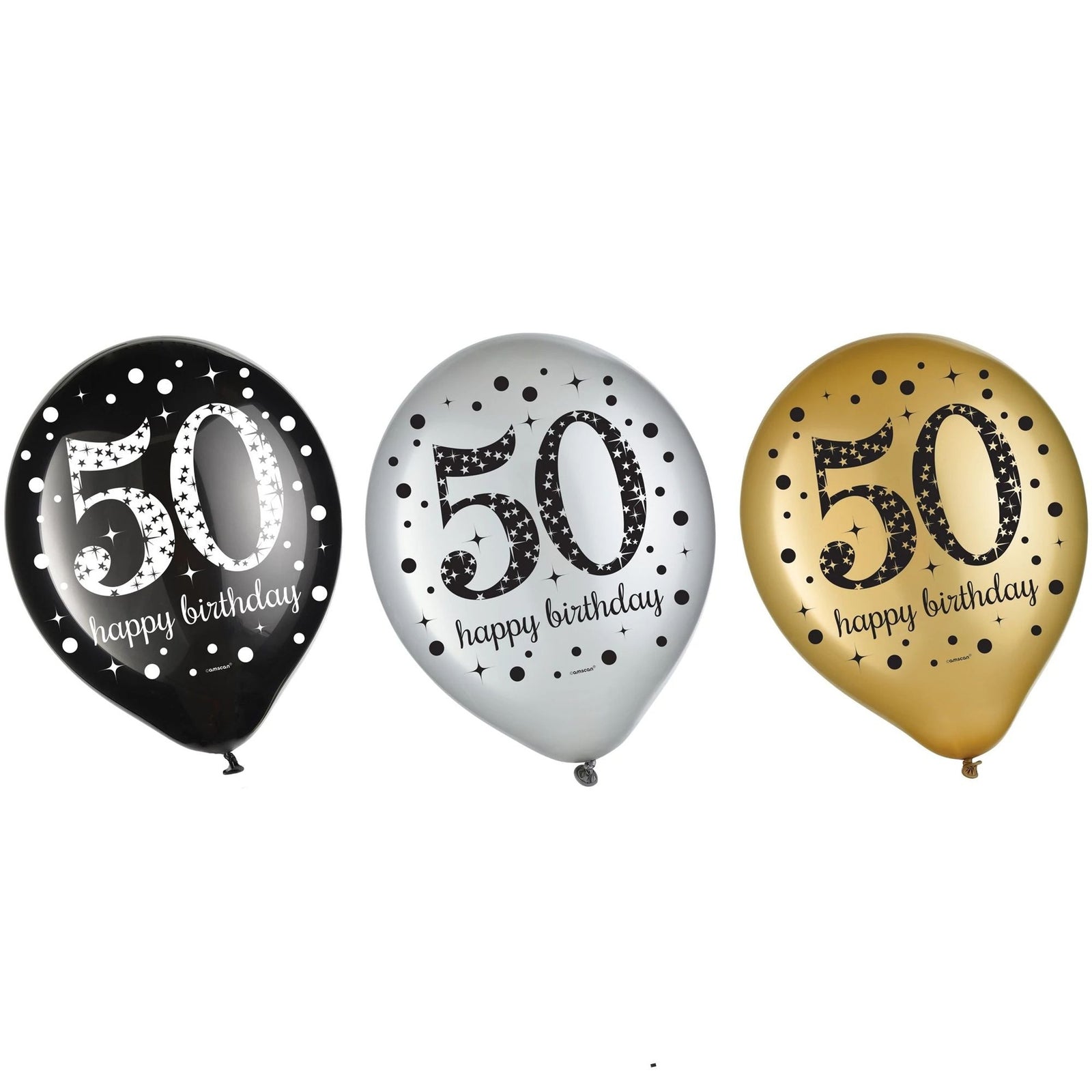 8 Globos de Látex 50 Años Elegante