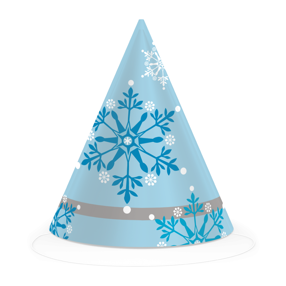 6 Gorros Snowflake Swirls