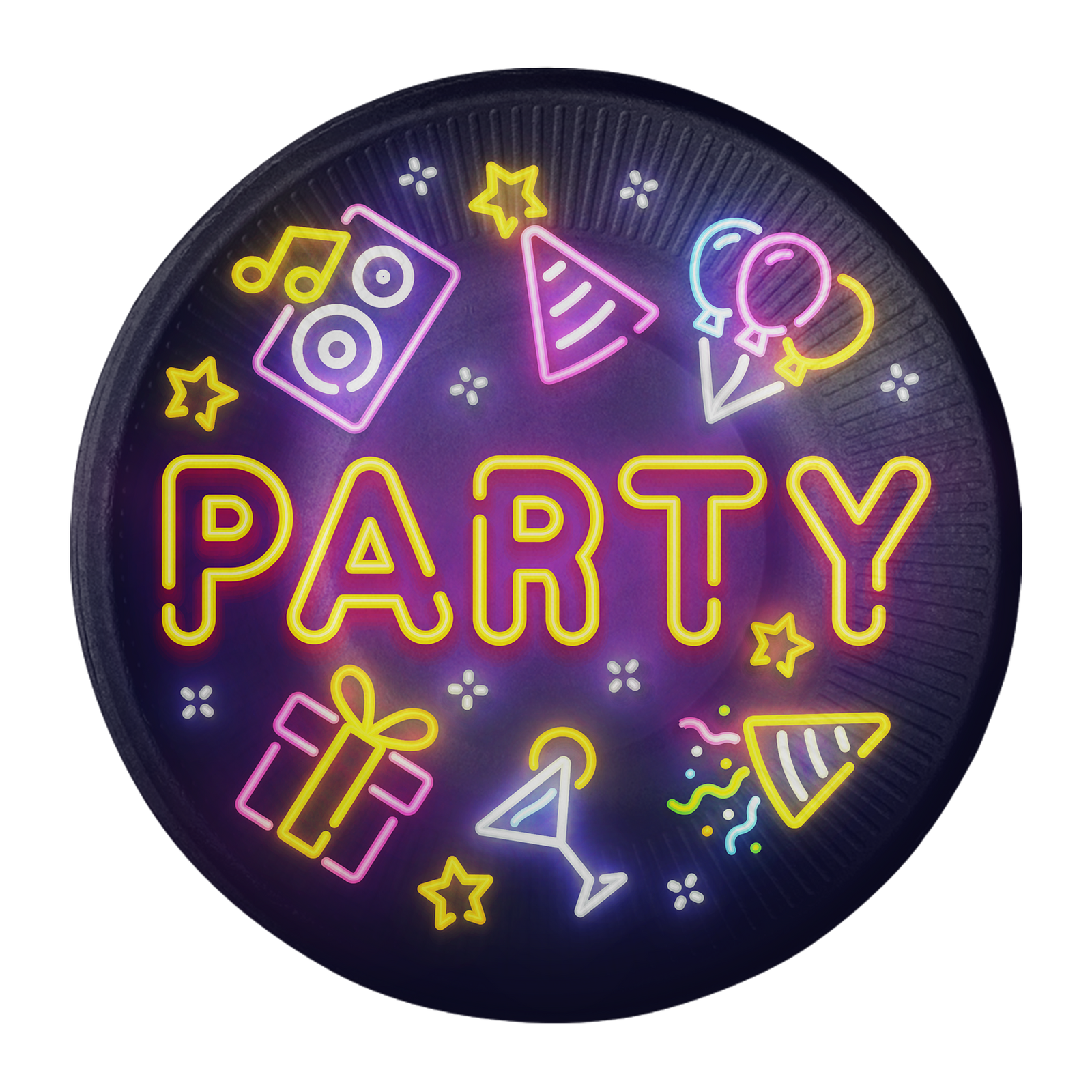 8 PIATTI 18 CM GLOW PARTY