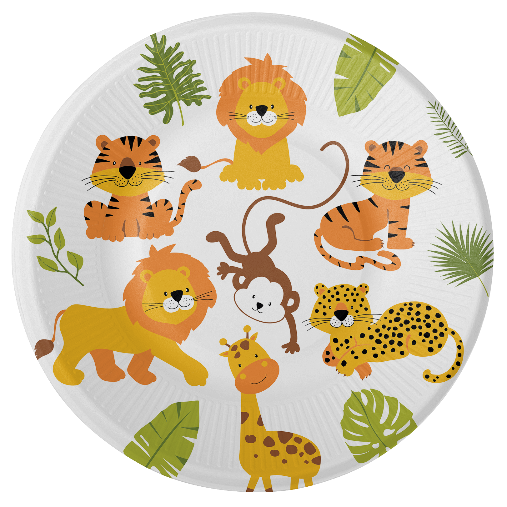 8 PLATOS 18 CM JUNGLE ANIMALS