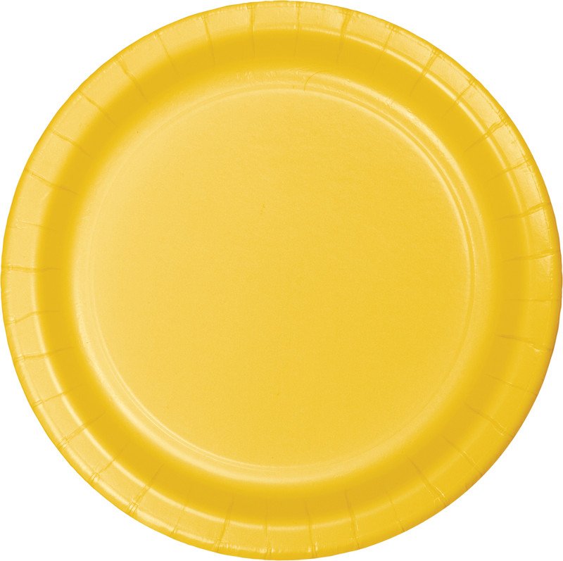 8 PLATOS 18 CM SCHOOL BUS YELLOW
