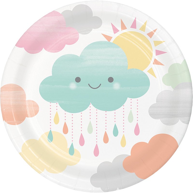 8 PLATOS 18 CM SUNSHINE CLOUDS