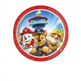 8 PLATOS 20 CM PATRULLA CANINA