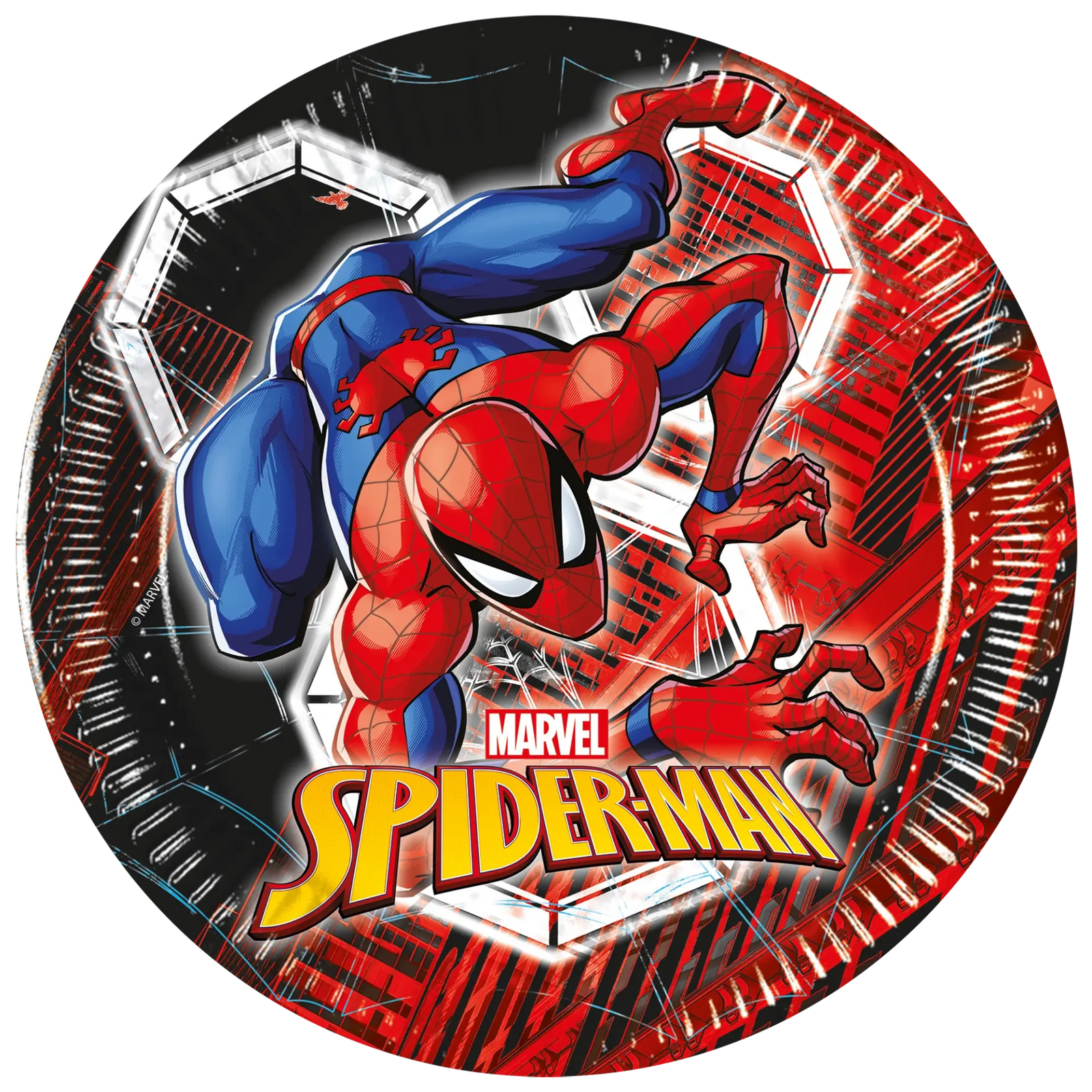 8 PLATOS 20 CM SPIDERMAN WEB