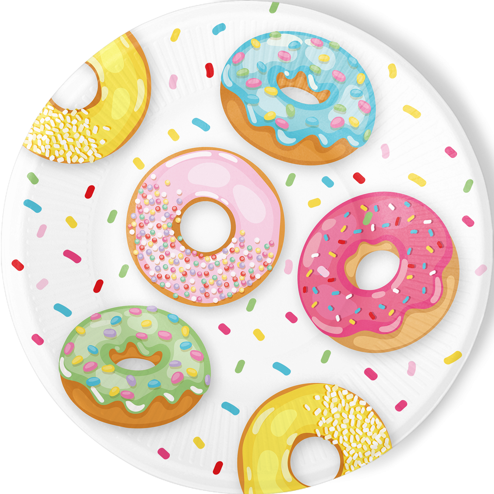 8 PLATOS 23 CM DONUT TIME