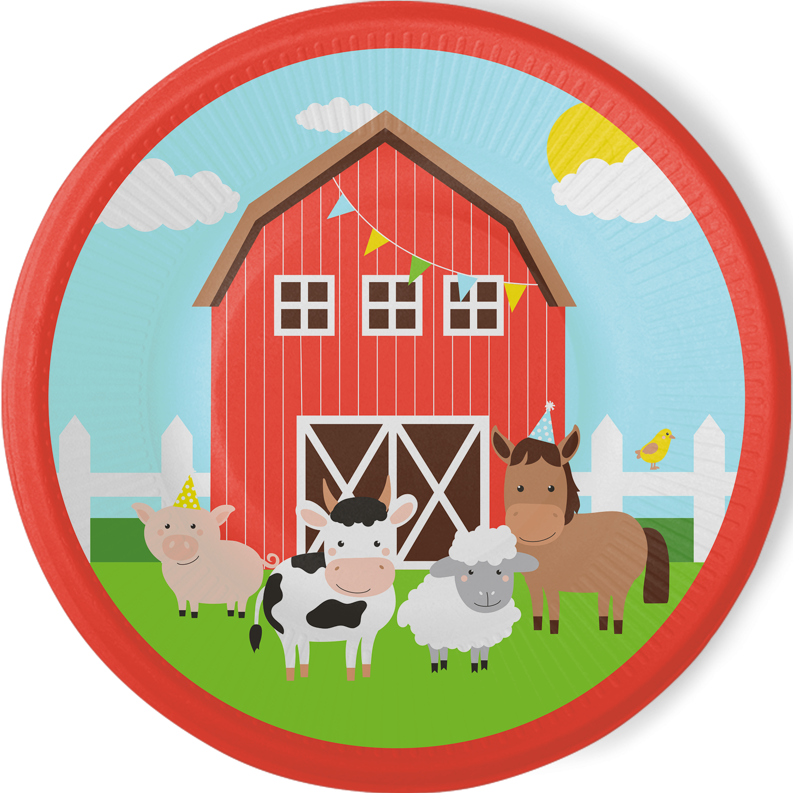 8 PLATOS 23 CM FARM ANIMALS