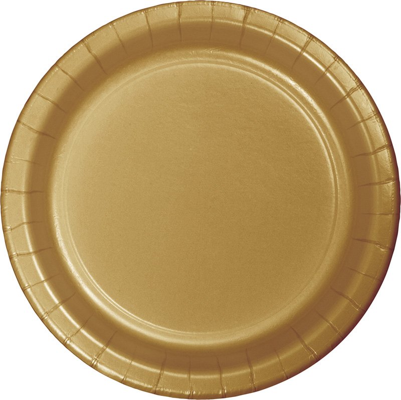 8 PIATTI 23 CM ORO SCINTILLANTE
