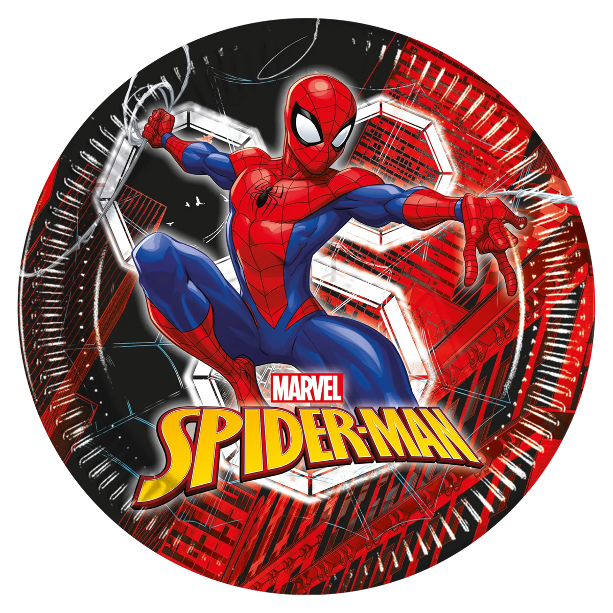 8 PLATOS 23 CM SPIDERMAN WEB