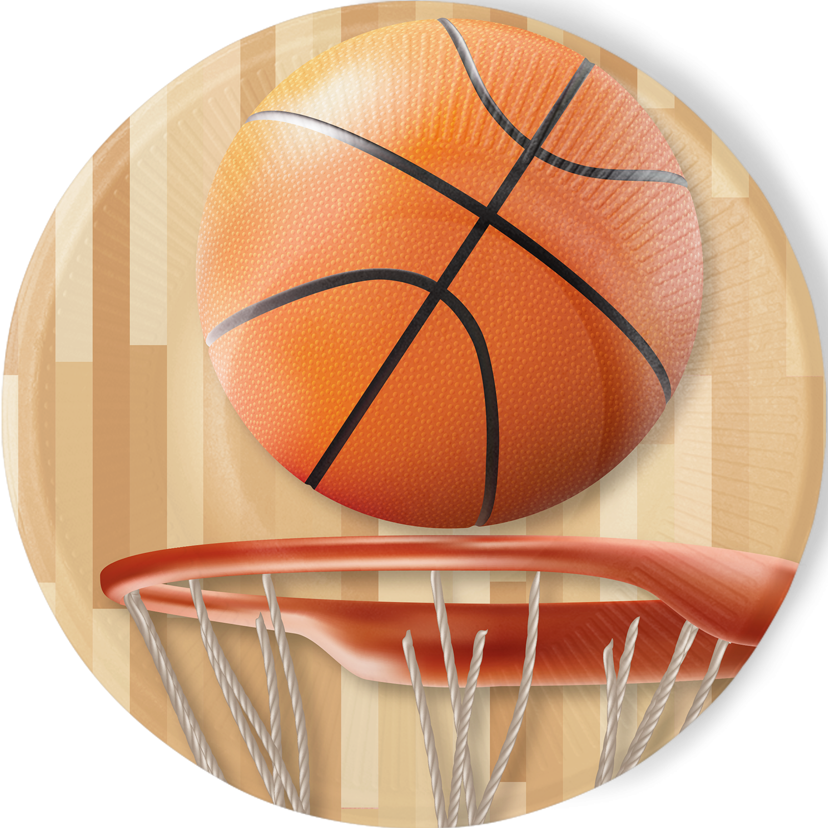 8 PLATOS 23 CM SPORTS FANATIC BASKETBALL