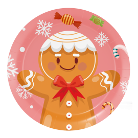 8 Piatti di Natale Babbo Natale 18 cm
