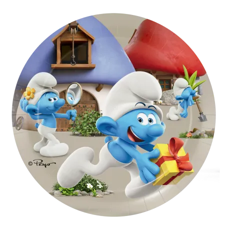 8 assiettes Schtroumpfs 18 cm
